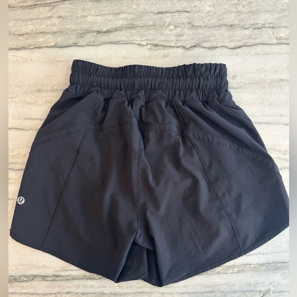 Lululemon black running shorts